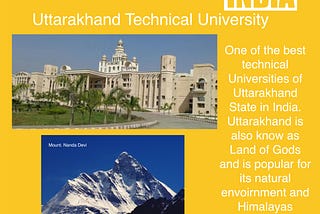 Uttarakhand Technical University (Study in India)