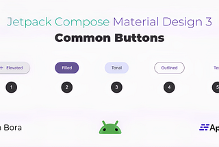 Jetpack Compose Material Design 3: Common Buttons