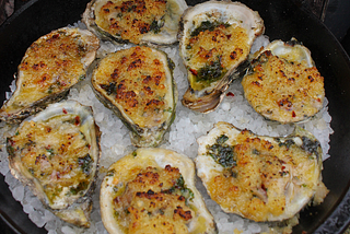 Fire Baked Oysters