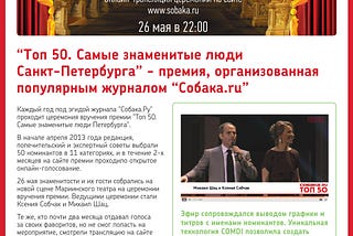 Топ 50. Самые знаменитые люди Санкт-Петербурга 2013