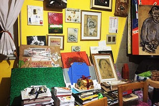 Il senso del pittore Bisio per la bohème: 
dalla Brera anni ’50 a una cucina piena di quadri