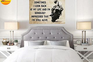 BUY NOW Motorcycle racing sometimes i look back at my life canvas prints