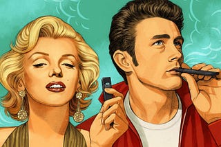 Marilyn Monroe and James Dean Juuling