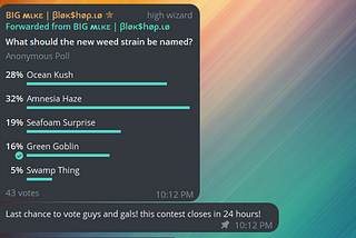 What should the new weed strain be named?