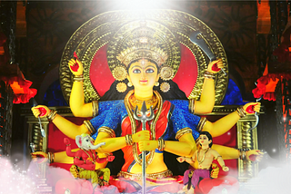 Siddhidatri Goddess Durga. Image improved by author