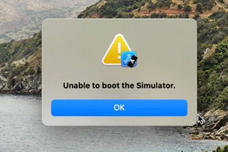 Unable to boot simulator