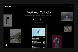 Our new Artifact homepage
