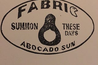 fabric — AVOCADO SUN (SIDE C) I WALK THE BEACH — UP FROM THE BOTTOM