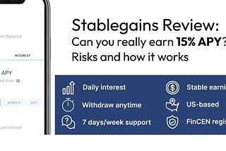 Stablegains Review: 15% APY Crypto Savings Account