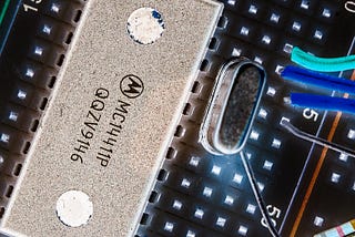 Purely decorative image of an electronics prototyping board