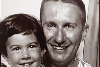 Picture of my father and me when I was a little girl