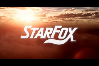 The end title card of Star Fox on the Nintendo Switch 2, showing the game’s logo over a partly cloudy sunset.