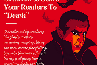 graphic of a vampire and bats with text about the blog