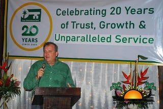 Attorney Joel Nagel, Belize — Celebrating Caye Bank 20th Anniversary