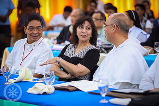 Robredo speaks in nat’l conference of Catholic universities in Aquinas