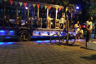 A Chiva Bus and a Discovery on a Colombian Beach