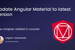 Angular Material Update Guide