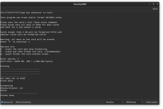 Quickly Wipe an SD Card with ESP8266