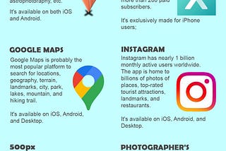 How to find a destination to take photos near you?
