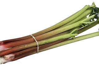 a bunch of rhubarb