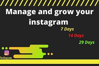I will do grow instagram marketing and promotion ,manage profile daily