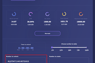 BULK liquidity farming manual — Unstaking