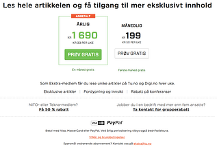 Bestillingsprosesser hos norske (nett)aviser