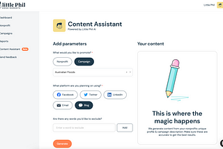 Introducing Little Phil’s Content Assistant: The AI-Powered Solution for Charity Fundraising and…
