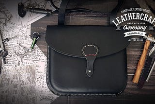 Black leather cross bag