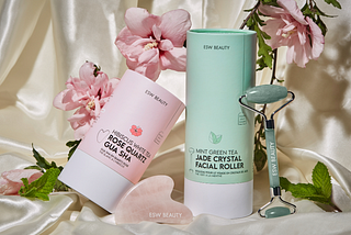 ESW Beauty Review | Hibiscus White Tea Rose Quartz Gua Sha and Mint Green Tea Jade Crystal Facial…