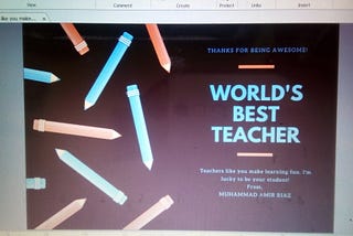 Thank-you my Mentor and my Best Teacher!