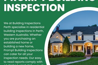 Home Inspection Services Perth — Prompt Building Inspections
