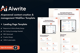 Aiwrite — Powerful SaaS Webflow Website Template