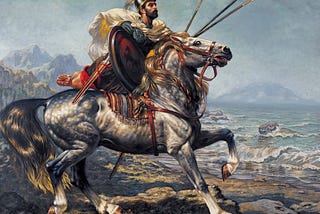 01 Painting by Orientalist Artists. Hocine Ziani’s The Numidian horseman, with footnotes, #94