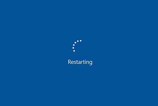 Windows restarting screenshot