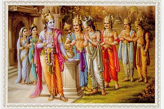 Lord Krishna And Pandavas :