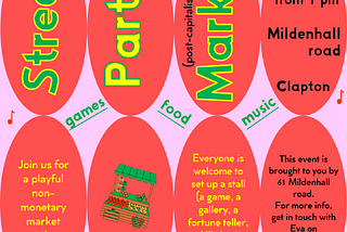 Project Page: Clapton Street Market Party