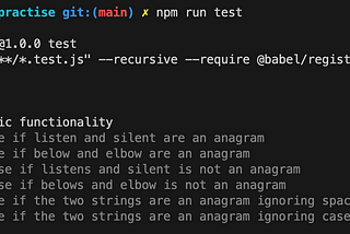 JavaScript: How do we identify if two strings are anagrams of each other by unit testing with mocha…