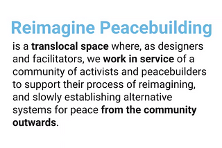 Reimagining Peacebuilding: A Journey of Systems Change