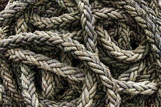 pile of braided rope