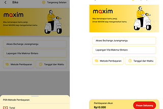 Improve User Experience pada Aplikasi MAXIM