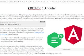 How to configure CKEditor 5 HTML text editor with Angular 9+