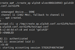 How to make an access point using tools create AP