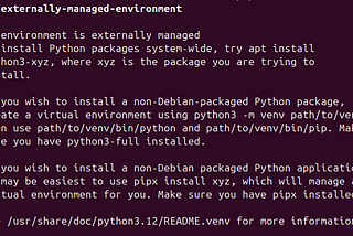 How to FIX error: externally-managed-environment on pip3 when install python library