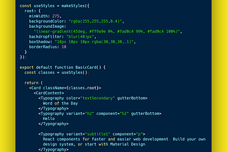 Material ui glassomorphism cards
