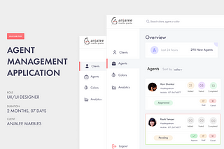 Anjalee Marbles — Agent & Admin App