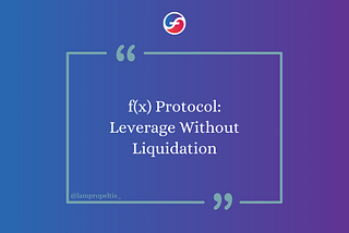 Comparison table highlighting f(x) Protocol’s fixed leverage, no liquidation risks, and zero funding fees against traditional DeFi platforms, showcasing its unique advantages