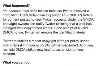 Twitter account has been locked due to DMCA takedown notice — Delete tweets — Twitter Archive…