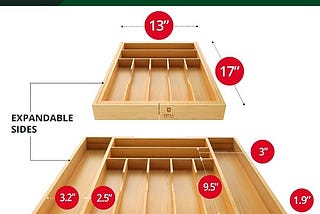 Bamboo Kitchen Drawer Organizer