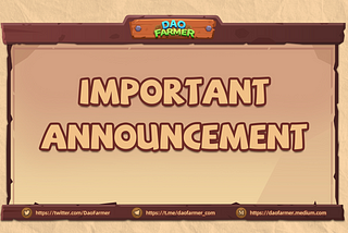 Important Announcement